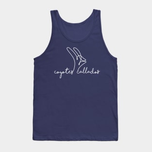 coyotes callados (quiet coyote in spanish) (white font) Tank Top